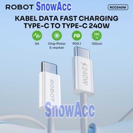 ROBOT RCC60W Data Cable TYPE C TO C PD 60W / RCC240W Fast Charging Type C TO C 240W