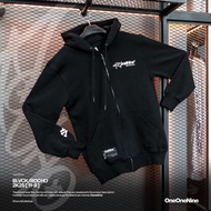 Oneonenine Ksr Zipper Hoodie Rocho Black Series - Men's Zipper Screen Printed Sweater