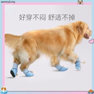 4PCS Breathable Large Dog Shoes Waterproof Big Dog Pet Shoes English Printing Outdoor Dog Shoe For M