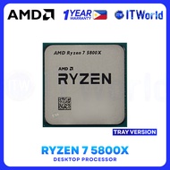 AMD Ryzen 7 5800X Tray Type - 8 Cores 16 Threads / Up to 4.7GHz / Zen 3 / AM4 Desktop Processor itw