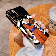 Casing For Huawei P20 P30 P40 Pro P20 P30 Lite Nova4E Nova3E Cute Cartoon Goku Dragon Ball Anime Man Square Edge Pattern Cover Luxury Plating Soft Phone Case