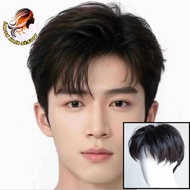 SHORT MEN'S WIG WITH CENTER SPLIT, KOREAN MEN'S VERSION WIG FOR MEN
