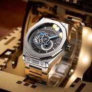 BONEST GATTI German Watch Men Full Automatic Mechanical Watch Business Skeleton Waterproof Luminous