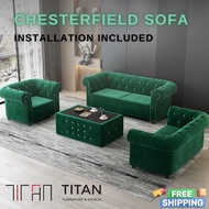 PREMIUM Chesterfield Sofa Set: 1, 2, &amp; 3 Seater Options | Free Shipping &amp; Siap Pasang