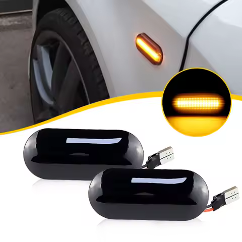 2PCS For SEAT Ibiza 6L Cordoba Toledo Leon 1M VW Transporter T5/Multivan Dynamic LED Side Marker Sig