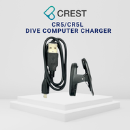 Crest CR4 CR5 CR5L Atmos Garmin Descent Charger Kit with USB Cable and Clip Seanergy Scuba