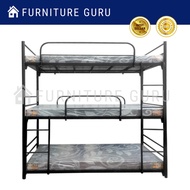 Tempat Tidur Ranjang Susun Besi 3 Tingkat / Triple Bunk Bed