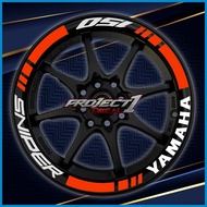 ♆ ∴ ✰ Sniper 150 Reflective Mags Sticker set ( 4 side Front & Rear tire )