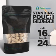 Standing Pouch Ziplock Matte Black 16x24