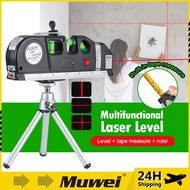 【Ready Stocks】Multipurpose Laser Level Horizon Vertical Measure 8FT 4 in 1 High-Precision Measuring 