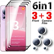 6in1 For Xiaomi 13 Lite Mi13 Pro Cuvred Glass Front Tempered Glass Xiomi Mi 13Lite Xiaomi 13Pro Xiaomi13Lite 5G Camera Protector