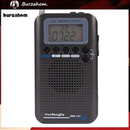 BUR_ HRD-737 Digital Radio Mini Portable LCD Display FM/AM/SW/CB/Air/VHF World Band Radio for Off-road Enthusiast