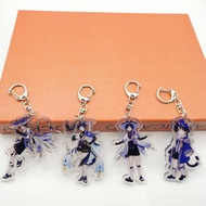 Genshin Impact Scaramouche Wanderer Wanderer Wanderer Transparent Acrylic Mica keychain, backpack an
