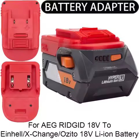 Adapter/Converter for Einhell/X-Change/Ozito 18V Li-ion tools to AEG RIDGID 18V Li-ion Battery Adapt