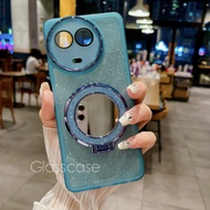 With Flashing Mirror Ring Holder Casing For Vivo V40 V40Pro V40E V30e V30 E VivoV30e V 30E 5G 2024 S