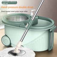 Mop Hand Wash Free Mop Gadget Rotating Household Roll Wet and Dry Wheel Mop Mop Bucket Cleaning