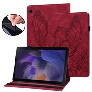 Suitable for Samsung Tab A9+37cm Tablet Protective Case S10Ultra Embossed Butterfly Card Leather Cas