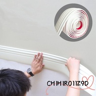 CHIHIRO11Z9D Baseboard Molding Trim, 1M/Roll Self Adhesive Wall Baseboard, DIY Anti-collision  Soft 