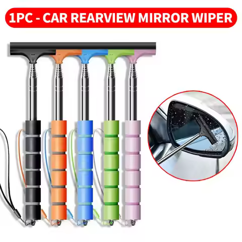 1PC car rearview mirror wiper can be extended up to 100cm/39.37in car rearview mirror cleaning tool,
