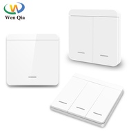 433mhz RF Wireless Switch 86 Size Wall Panel Remote Control Transmitter Work with Your 433mhz Rf Rec