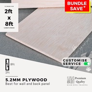 5.2mm Plywood (2ft x 8ft) DIY board sheet | timber panel wood | plywood | Papan Perabot | Papan kayu