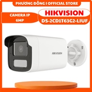 HIKVISION DS-2CD1T63G2-LIUF 6MP OUTDOOR BODY IP CAMERA - DUAL NIGHT COLOR LIGHTS, RECORDING MIRCO, S