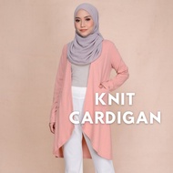 Knitted Cardigan Labuh Plus Size Knitwear Korean Style Kardigan/Sweater Muslimah