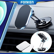 FONKEN แม่เหล็กจีพีเอสที่วางโทรศัพท์ในรถขาตั้งพับได้สมาร์ทโฟน,รองรับ I-Phone 14 13 12 Pro Max Huawei แม่เหล็กยึดโทรศัพท์ Samsung