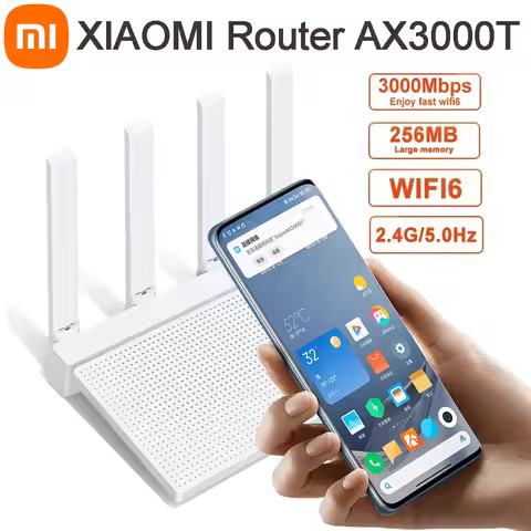 Xiaomi Router AX3000T WiFi6 Mesh Dual WAN 2.4/5GHz Signal Network 3000Mbs Qualcomm CPU Repeater Ampl