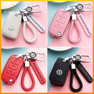 Volkswagen Car Key Leather Case Sagitar BORA JETTA Genuine Ring