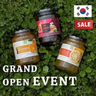 Korean Fruit Tea [Syrup &amp; Cheong] Hanrabong Tangerine 560g &amp; Grapefruit  Black Tea 560g &amp; Honey Citron Tea 580g