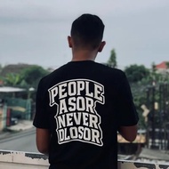 People Asor Never Dlosor T-shirt Bauu T-shirt Distro People Asor Never Dlosor Men's and Women's Tops