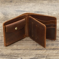 Kulit Penuh Dompet Lelaki , Full Genuine Leather First Layer Short Men Wallet , Beg Duit Lelaki , Do