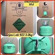 Gas lạnh điều hòa R22 ECORON ( 3.0 Kg/ bình )⚡Sẵn Hàng⚡Môi chất lạnh R22 ECORON dùng cho điều hòamáy