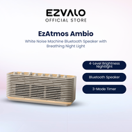 EZVALO EzAtmos Ambio Bluetooth Speaker White Noise Machine Sound Machine with Ambient Night Light Na