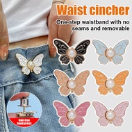 [No-Sew, No-Nail] Adjustable Butterfly Waist Belt Clip Buckle Detachable Waistband Fastener For Dres