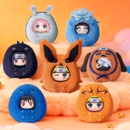 Authentic EAKI Naruto Shippuden Cute Dudu Blind Box Naruto, Sasuke, and Kakashi Plush Keychain Gift