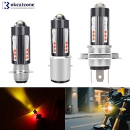 OKCATZONE Motorcycle Headlight LED H4 H6 BA20D P15D H4 Four Colors Headlight Projector Lens Bulb Mot