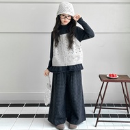 Girls Knitted Vest Three-Piece Set Autumn 2025 Children Autumn Western Style Korean Style Big Girls 