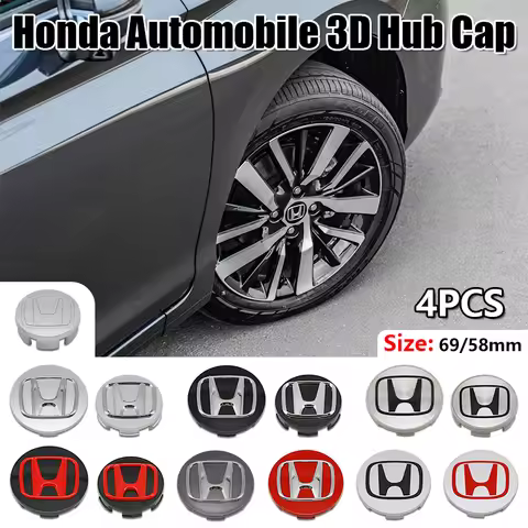 4pcs 58MM/69MM Original Car Wheel Center Hub Caps Covers for Honda CRV STEPWGN Accord City XR-V Envi