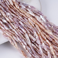 7-9mm natural purple color natural freshwater biwa pearl strand for jewelry making