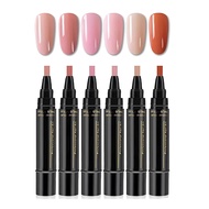 Easy Application Nail Pen 6pcs 3-in-1 Nail Polish Pen Set for Quick Drying Diy Nail Art Waterproof P