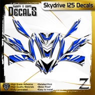 skydrive 125 decals high-quality sticker blue graphics