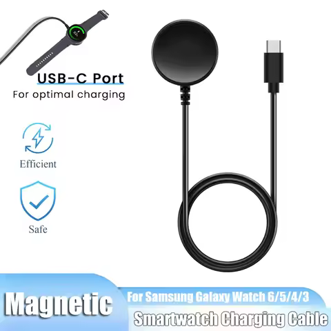 Smartwatch Charging Cable USB-C Magnetic Charger for Samsung Galaxy Watch 6/5/4/3 Series Active 2 Fa