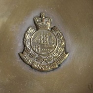 殖民地 1960年代 皇家香港警察徽章 銀製小碟