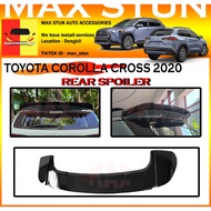 TOYOTA COROLLA CROSS 2020-2022 REAR TRUNK SPOILER WITH PIANO BLACK ABS SKIRT LIP CAR BODYKIT COROLLA