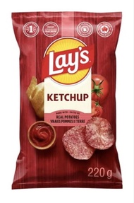 Lay’s薯片 lays 加拿大 溫哥華 茄汁味 蕃茄薯片 ketchup 220g jfft 蔓蔓蔓蔓蔓