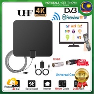 🔥READY STOCK🔥 Antena Digital/UHF Indoor Antenna/Built-in Booster/50 Miles@80KM for MYTV myFreeview T