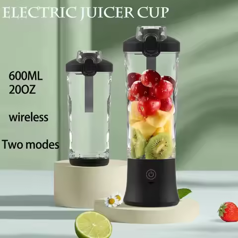 New 600ML Multifunctional Portable Electric Juicer Blender 4000mAh USB Rechargeable Mini Smoothie Fr