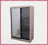 Anti-Jump Sliding Door Wardrobe With Mirror Almari Baju Cermin 4x6kaki 4x6ft